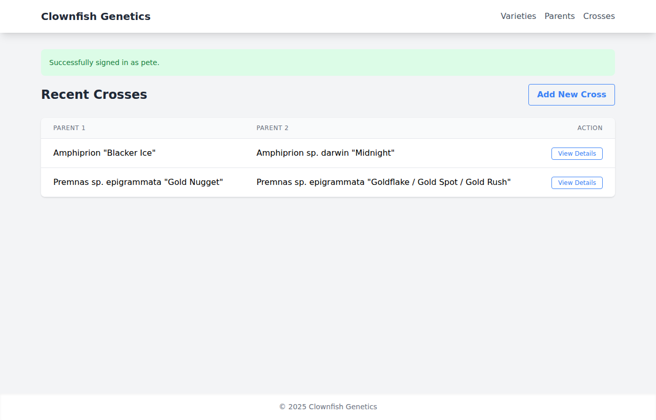 Clownfish Genetics Breeding